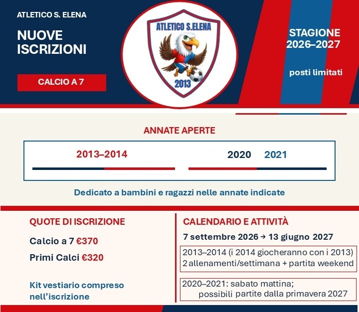 nuove iscrizioni 2026-2027